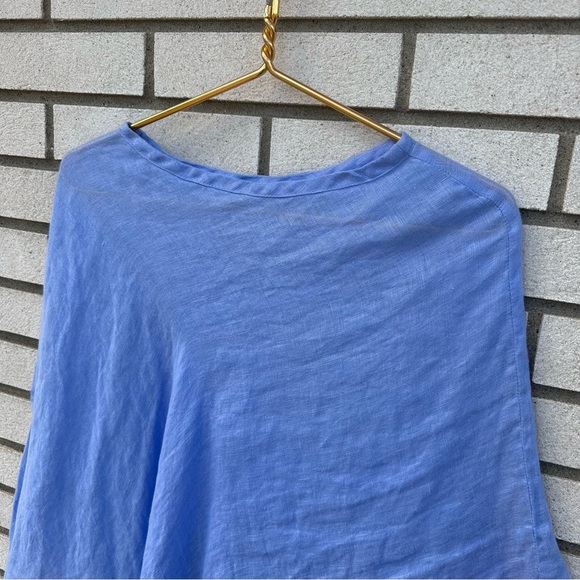 Crown Linen Designs Linen Shawl Pastel Baby Blue - Picture 2 of 6